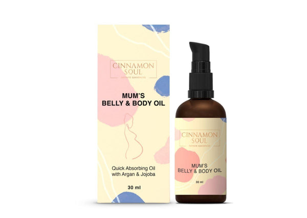 Mums Belly & Body Oil - 30ml Travel Size - www.cinnamonsoul.in