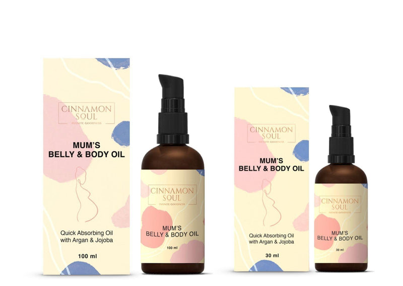 Mums Belly & Body Oil - 100ml +30ml FREE - www.cinnamonsoul.in